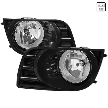 Spec-D Tuning Toyota Sequoia Fog Lights With Clear Lens 08-16 LF-SQ08COEM-HZ